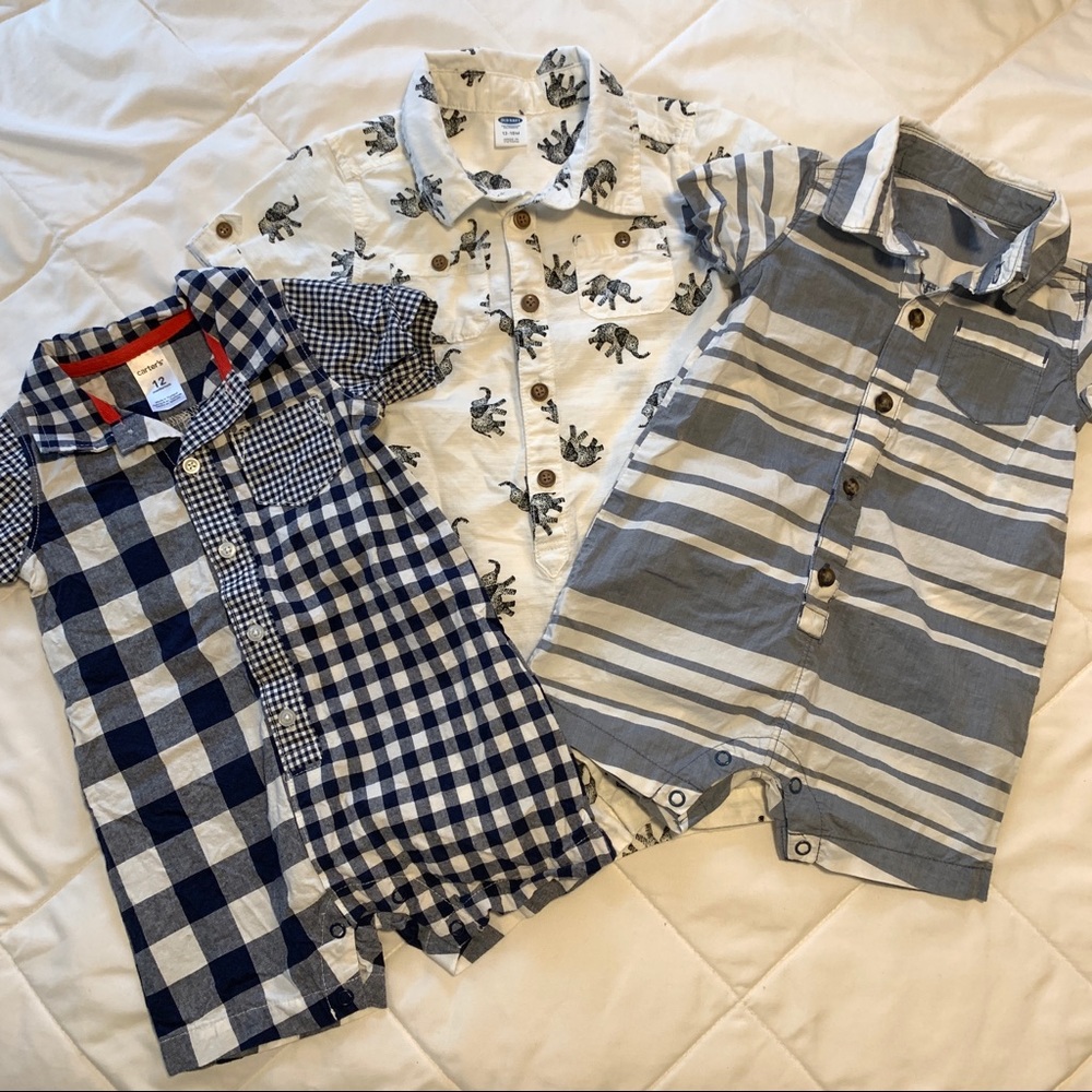 Baby boy shortie one piece outfit bundle